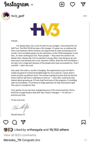 Harold Varner III's LIV Golf Letter